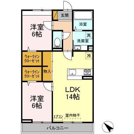 WEST COURT 結（303） 間取り図画像