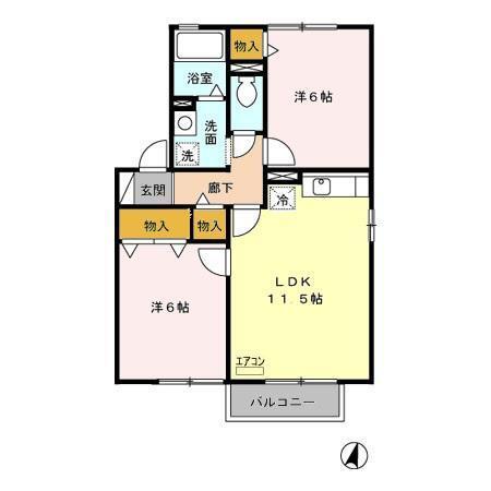 クレセント（Ⅲ201） 間取り図画像