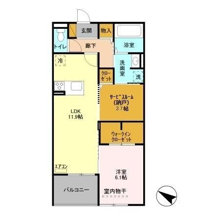 アンプルール（203） 間取り図画像