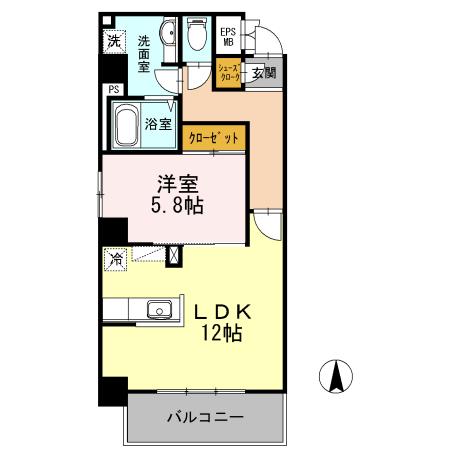 ＦＩＮＥ ＦＬＡＴＳ Ｓ（404） 間取り図画像