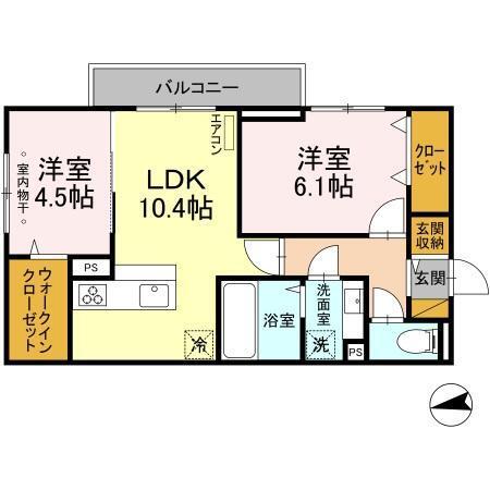 コンフォート松戸（205） 間取り図画像