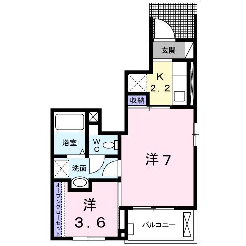 ルポゼ　ドゥー（101） 間取り図画像