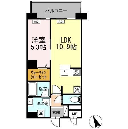 グランシード本八幡（601） 間取り図画像