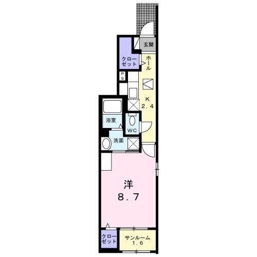 ヴィア　ラッテア（101） 間取り図画像