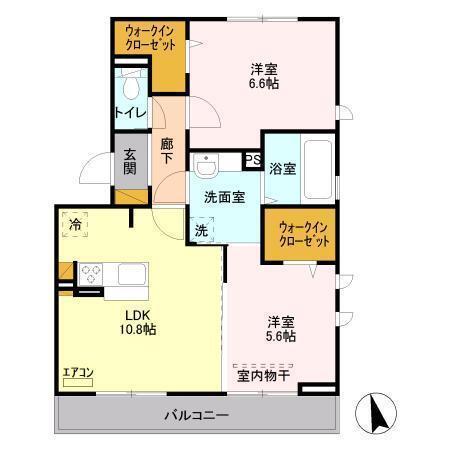 バリスサイト　A（201） 間取り図画像