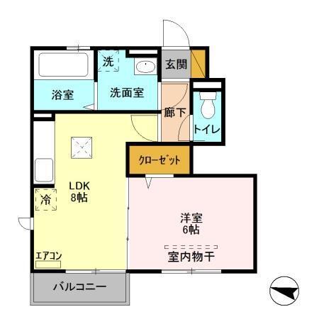 fraiseⅡ（103） 間取り図画像