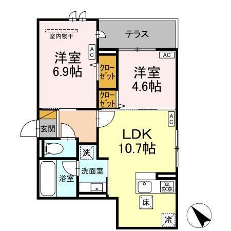 D-Clair（101） 間取り図画像