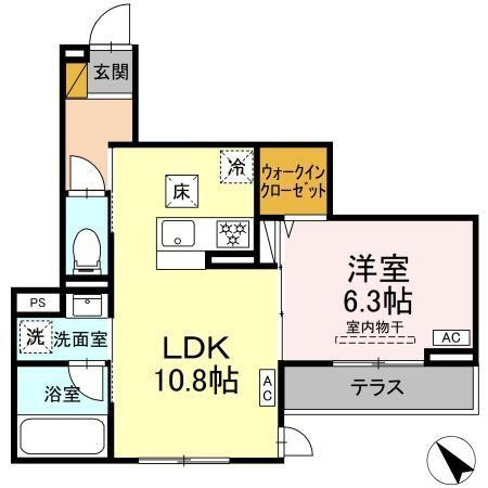 D-Clair（102） 間取り図画像