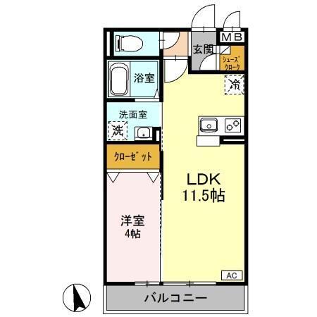 デュアリス川口　Ａ（302） 間取り図画像