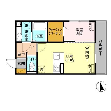 レガーメ（201） 間取り図画像