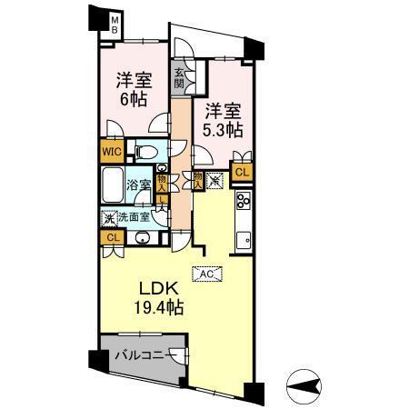 神楽坂トワイシアヒルサイドレジデンス（208） 間取り図画像