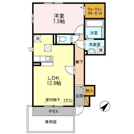 エクセレント三輪野山　Ⅰ（101） 間取り図画像
