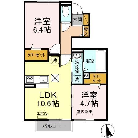 カスターニャ　Ⅰ棟（101） 間取り図画像