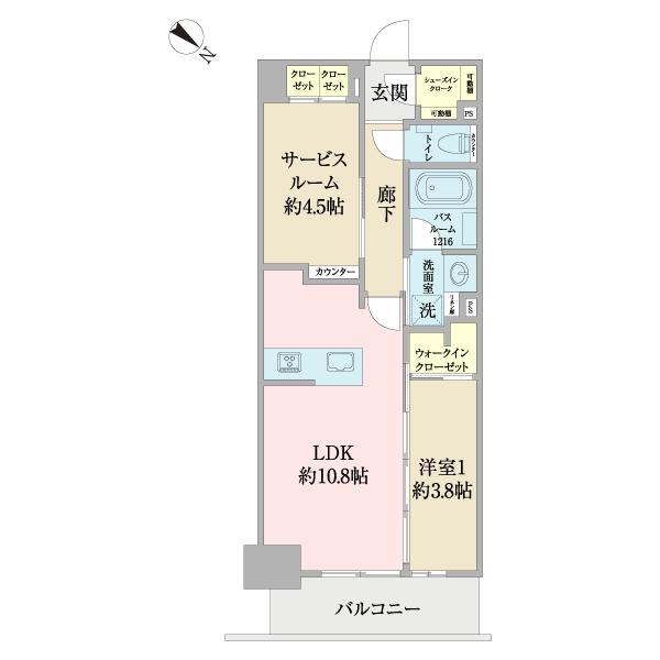 クリオ横濱桜木町ミッドグレイス（0704） 間取り図画像