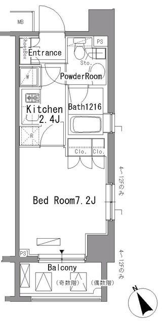 パークアクシス門前仲町（404） 間取り図画像