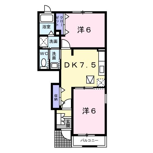 サニー　レジデンスⅡ（104） 間取り図画像