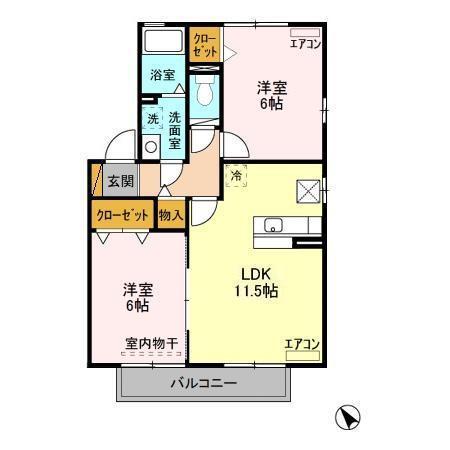 アプローズスクエアＡＢＣＤ（B101） 間取り図画像