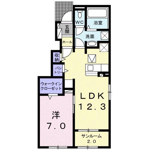 ウエスト　パーク（101） 間取り図画像