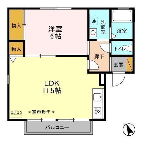 ミニコスモ　ＡＢ（A201） 間取り図画像