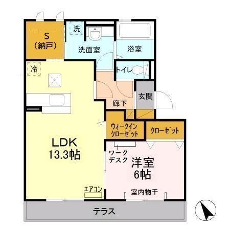 クレーストS（102） 間取り図画像