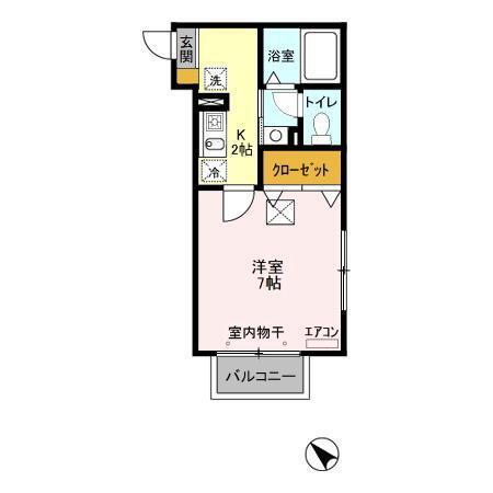 クレモンティーヌ・相之川（103） 間取り図画像