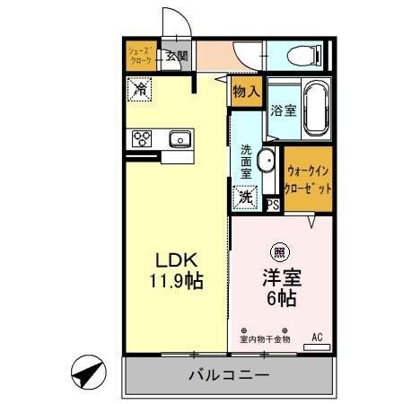 プルメリア（303） 間取り図画像