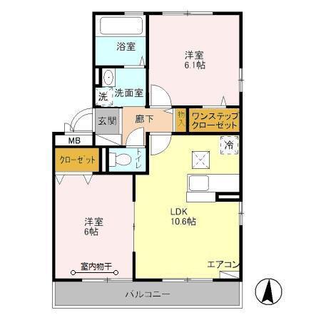 シャルマンドミール　Ａ（101） 間取り図画像
