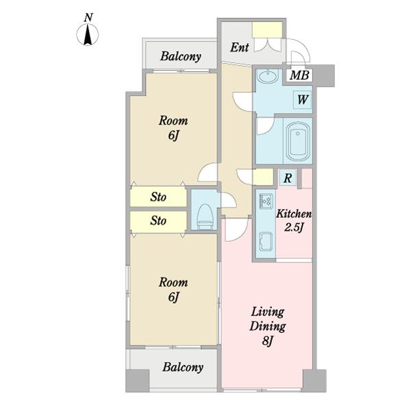 各部屋６帖・収納あり