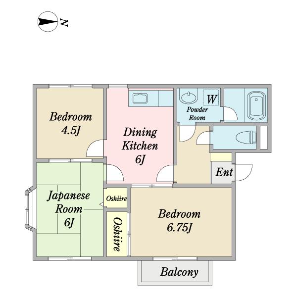 ハイツ榎本Ａ（0102） 間取り図画像