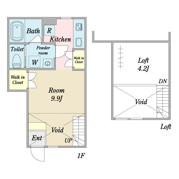 秘密基地ＷＯＯＤ　Ｋ-ＳＩＴＥ　Ｂ棟（0102） 間取り図画像