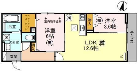 アーバンヘブン（102） 間取り図画像