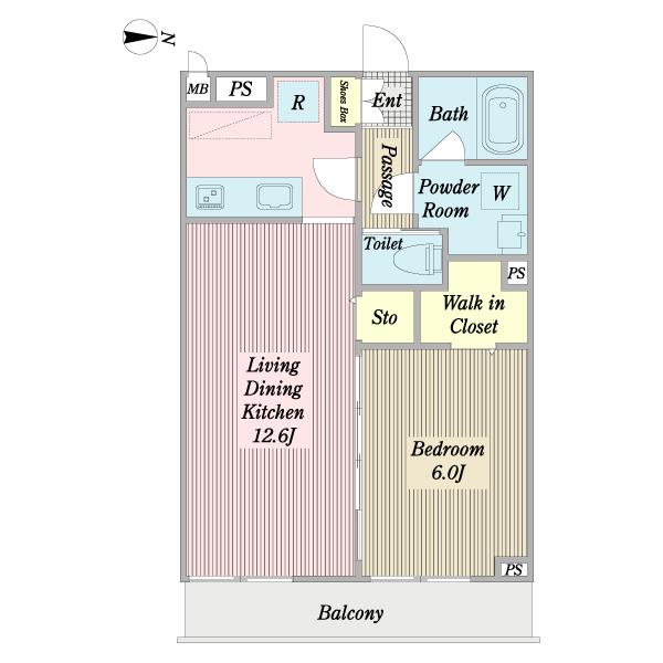 Ｍｉｅｓ　１２（0203） 間取り図画像
