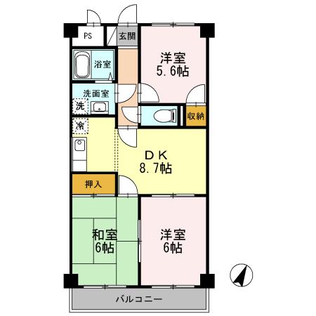 シティパル瑞江（402） 間取り図画像