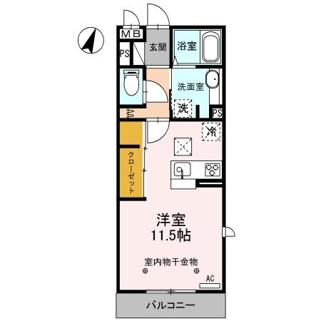 ﾛｲｼﾞｪﾝﾄﾊﾟｰｸｽ ﾚｲｸﾀｳﾝ　Ｂ（101） 間取り図画像