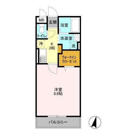 サンライズ蒲生（310） 間取り図画像