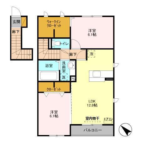 ブルームⅡ（201） 間取り図画像