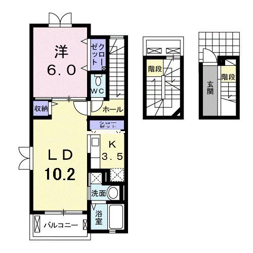 ムーン　ガーデン樹来（303） 間取り図画像