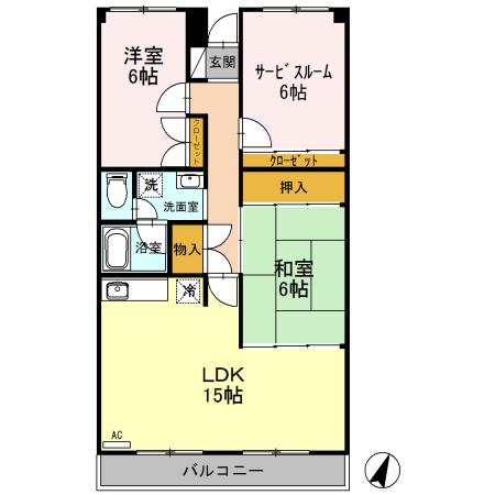 ファミール吉川（202） 間取り図画像