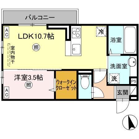 オラシオン　A棟（302） 間取り図画像