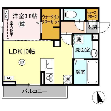 オラシオン　A棟（301） 間取り図画像