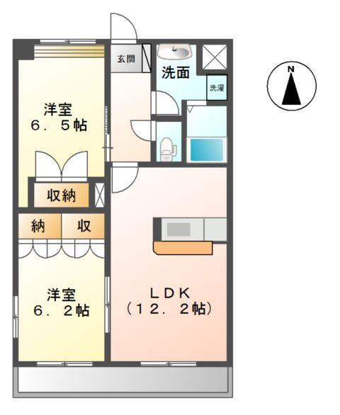 サンパレス伏石Ⅱ 間取り図画像