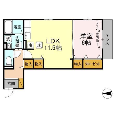 プレミール　カメゾン（102） 間取り図画像