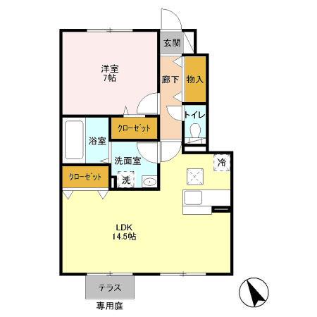 エアリーガーデン　C（102） 間取り図画像
