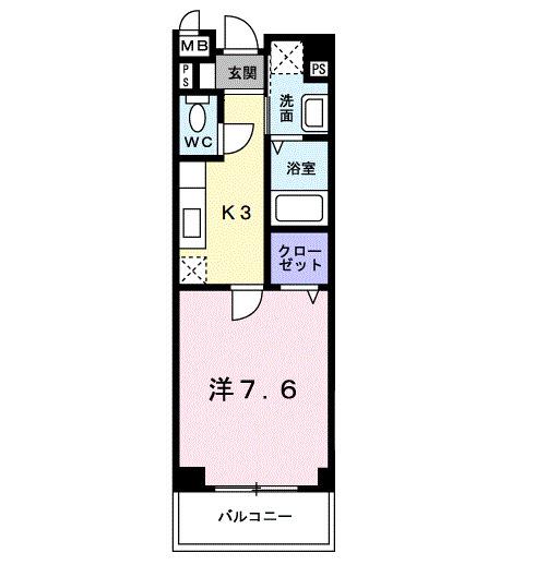 エスティガーデン（303） 間取り図画像