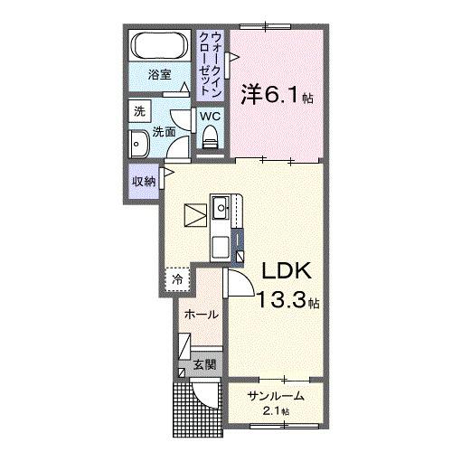 カメリア郷東Ｂ（103） 間取り図画像