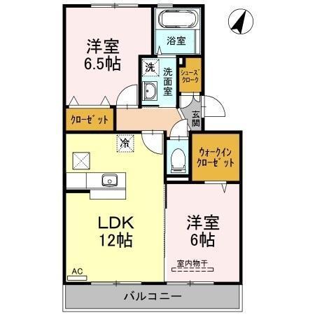 マインパレスⅡ　B棟（102） 間取り図画像