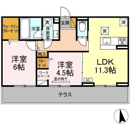 レクラン（L’ecrin）（102） 間取り図画像