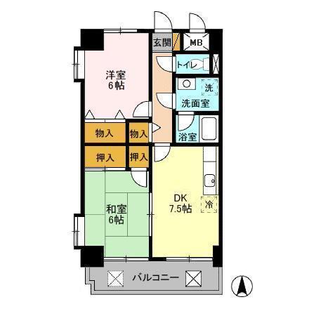 スカイヒルズ我孫子（406） 間取り図画像