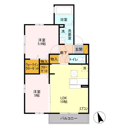 カーサ・デ・エレーラ（105） 間取り図画像