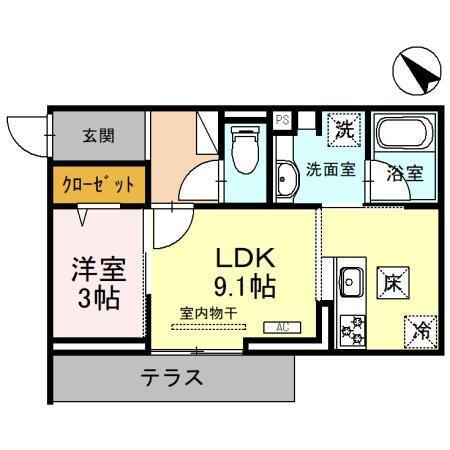 D-Sereno東田町（101） 間取り図画像